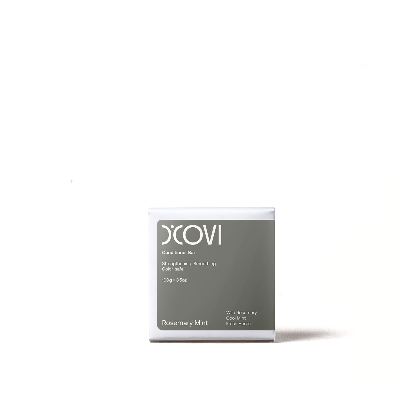 D'COVI Rosemary Mint conditioner bar packaging on a white background
