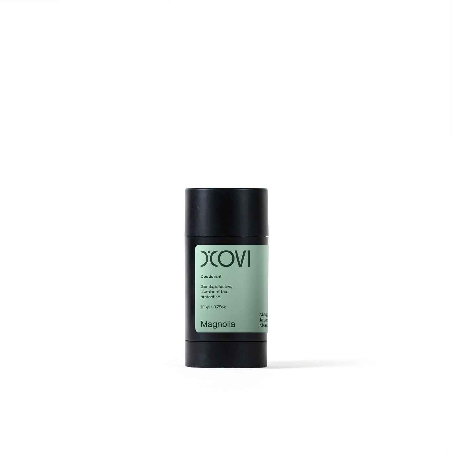 D'Covi Deodorant on white background. Roll up deodorant with 106g (3.75 oz) of handmade Magnolia Deodorant. 